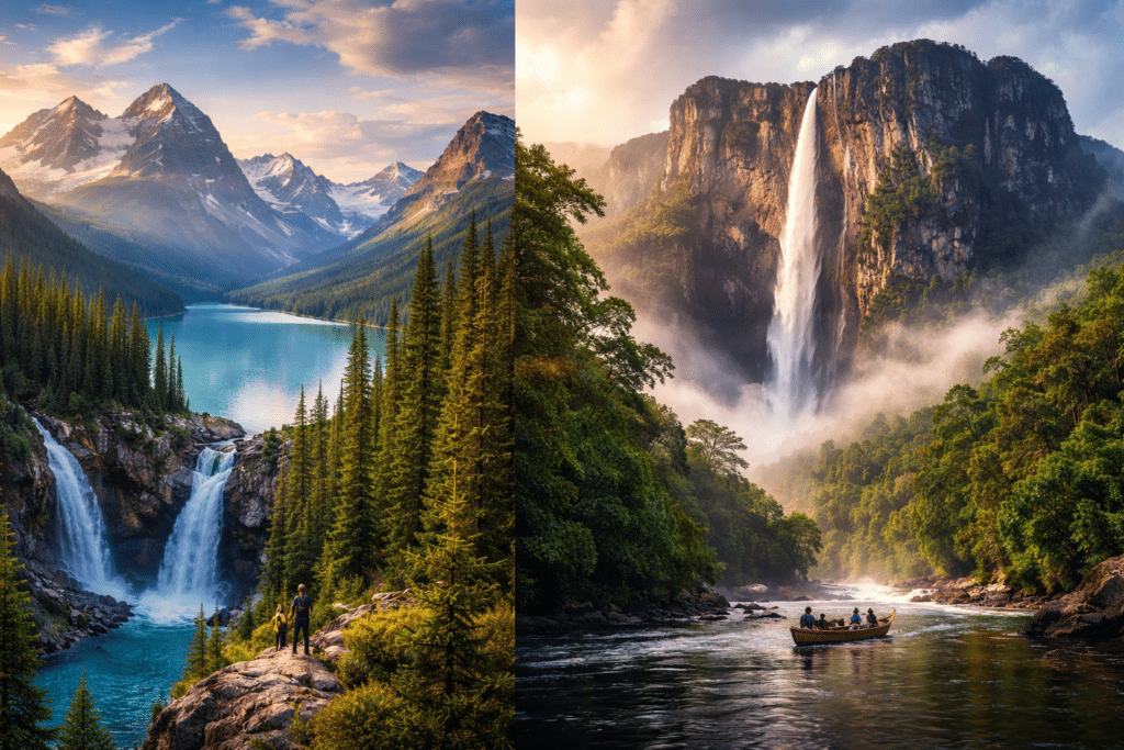 Usporedba: Kanada i Angel Falls u jednoj slici